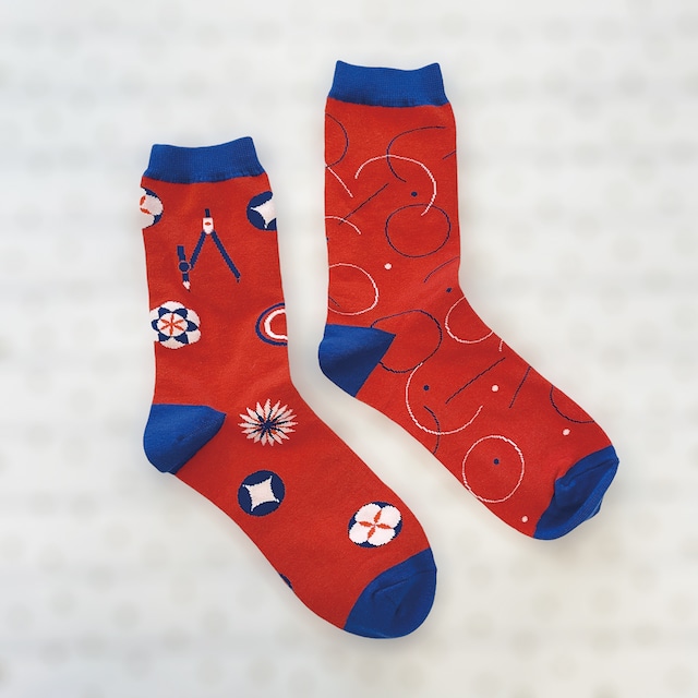 【garapago socks】コンパス アシンメトリーソックス