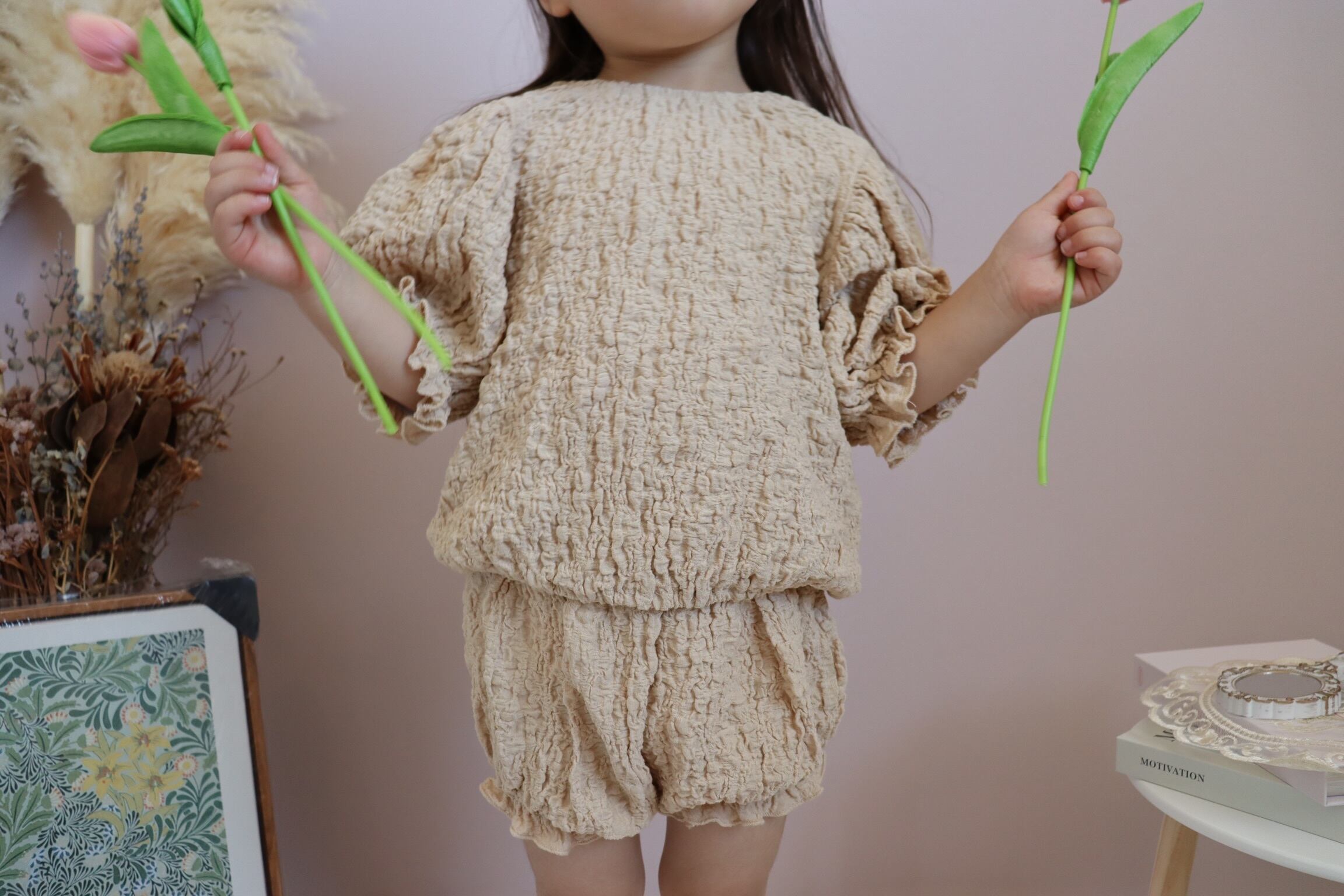 【取寄】最高に可愛い!着心地も抜群!くしゅくしゅセットアップ