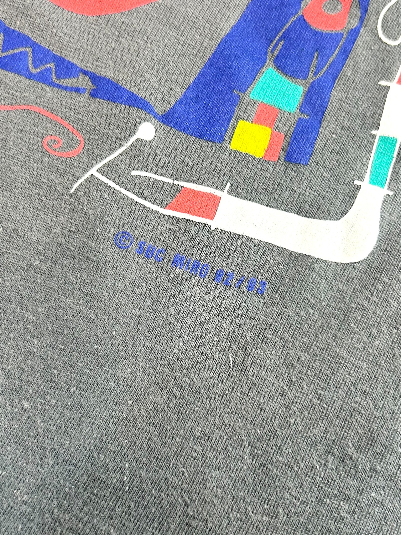 90s Joan Miró "FEMME AU MIROIR" Art Tee Size L程