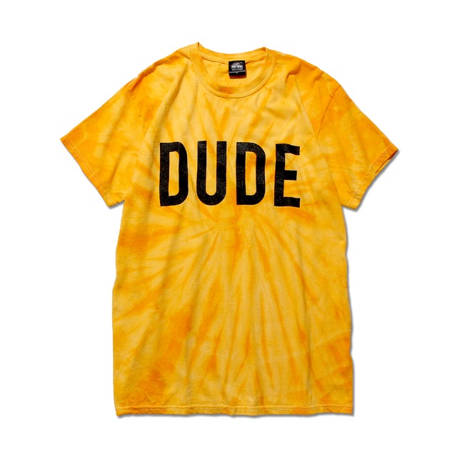 【STAY DUDE COLLECTIVE】"DUDE" Tie Dye SS Tee 21SS (ORANGE)