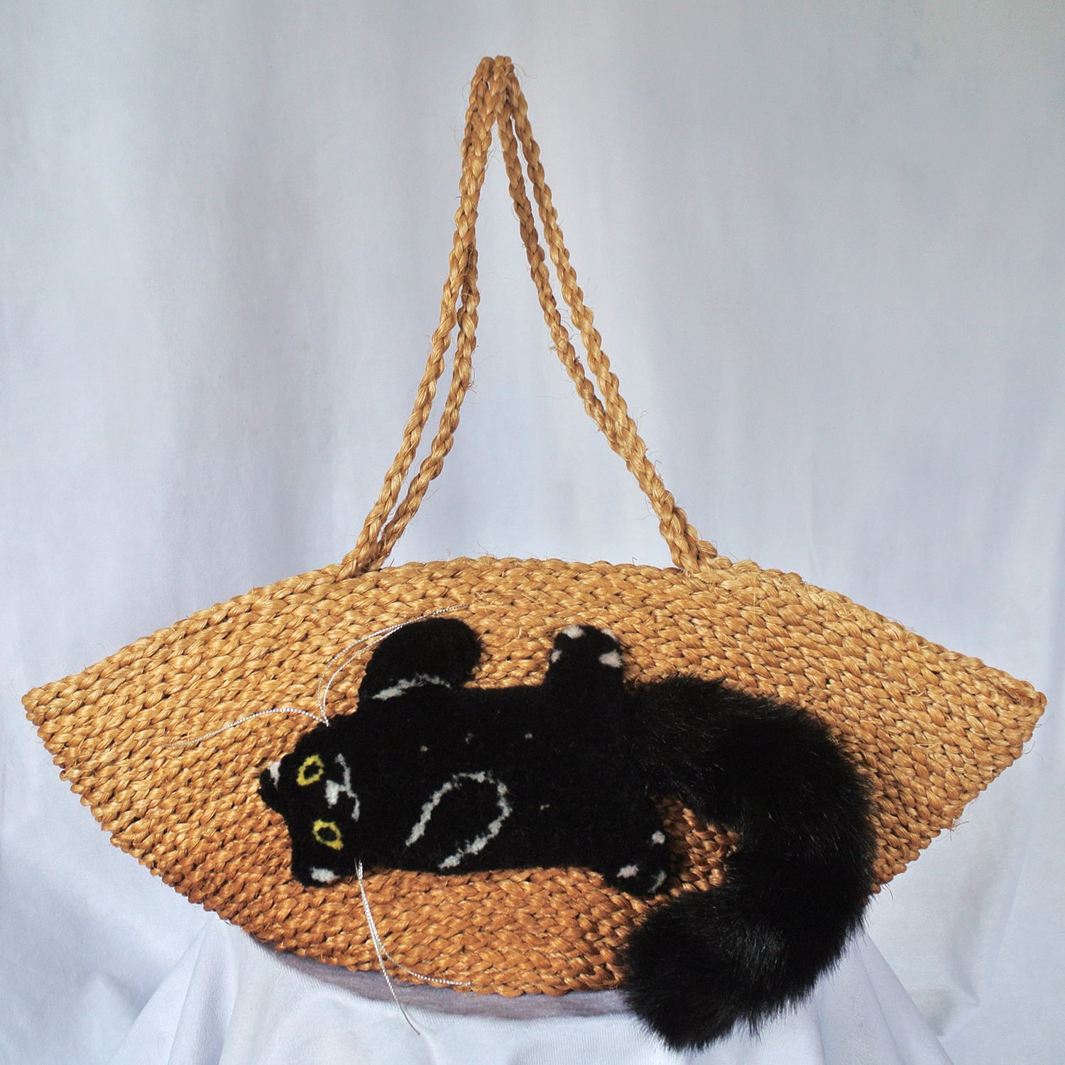 Cat face カゴ 茶白 Small | CAT IN DA HOUSE! ON LINE STORE
