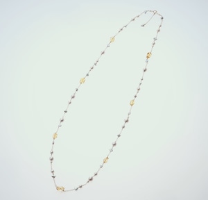 宇和島丸＆バロックロングネックレス P1005　Uwajima Round Pearl & Baroque Long Necklace