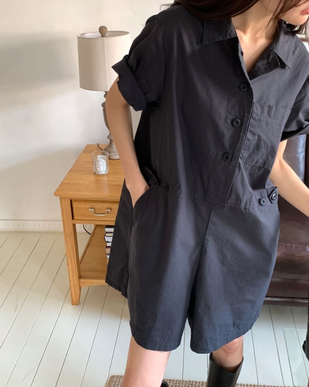 ショートスリーブオールインワン