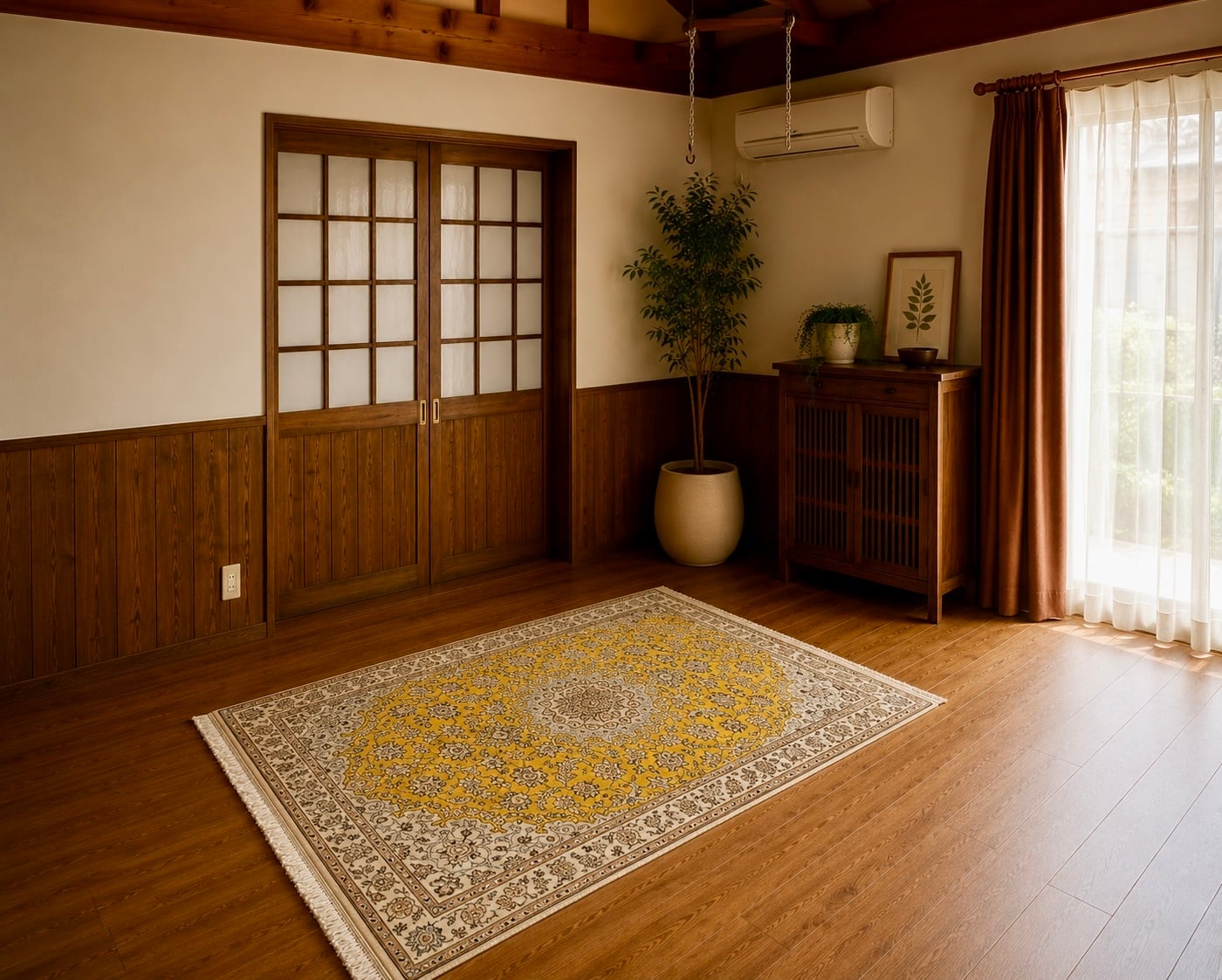 ペルシャ絨毯　ナイン産　手織り　約50x80cm 9La ペルシャ絨毯 ナイン産 9La No:CZN-157 ラグサイズ | A's Rug