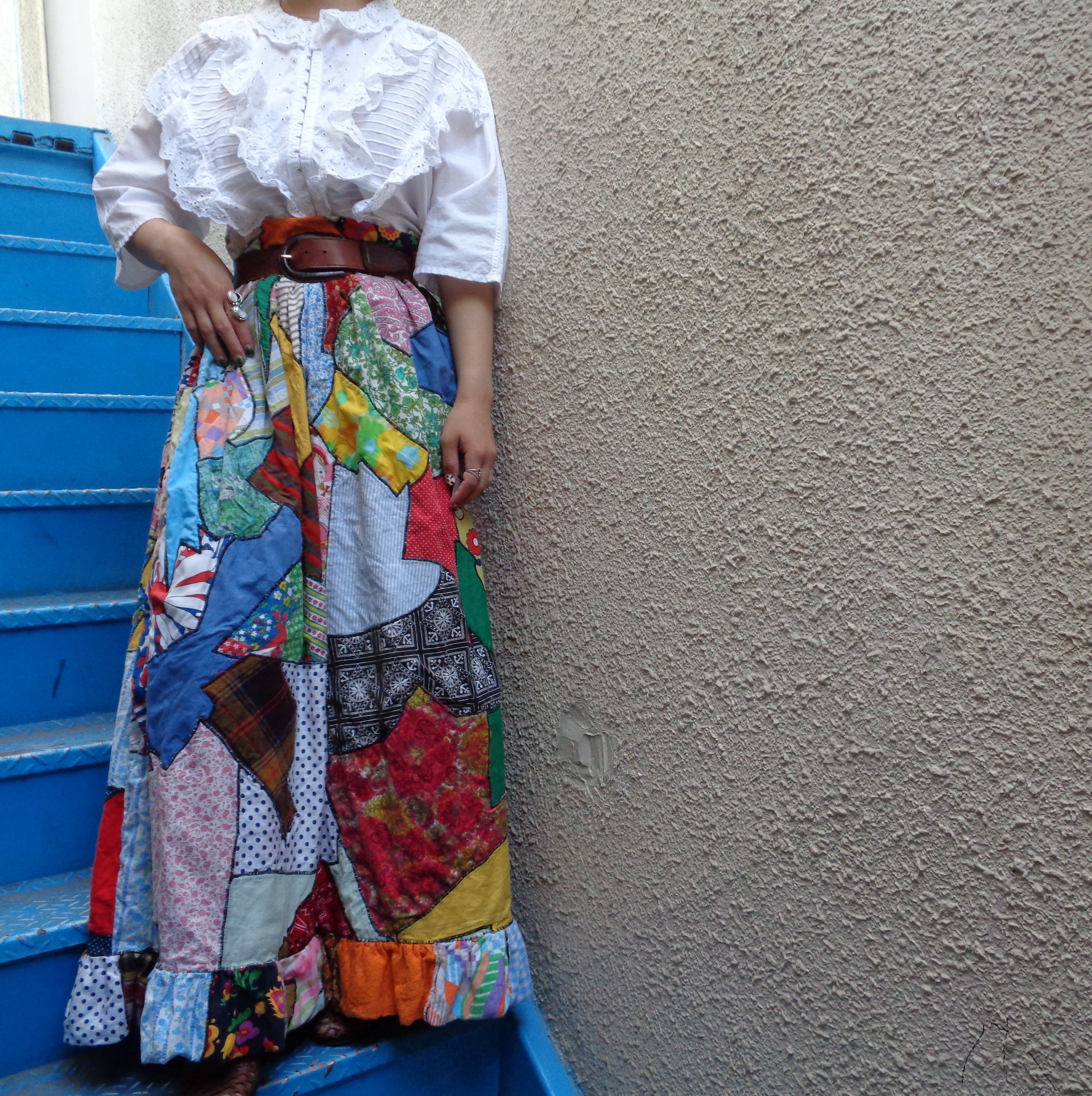 Vintage patchwork long skirt／ヴィンテージ パッチワーク ロングスカート | BIG TIME ｜ヴィンテージ 古着  BIGTIME（ビッグタイム） powered by BASE