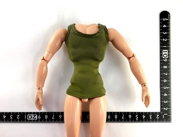 ドール服 1/6 男女兼用27 タンクトップ オリーブ VG - 画像1