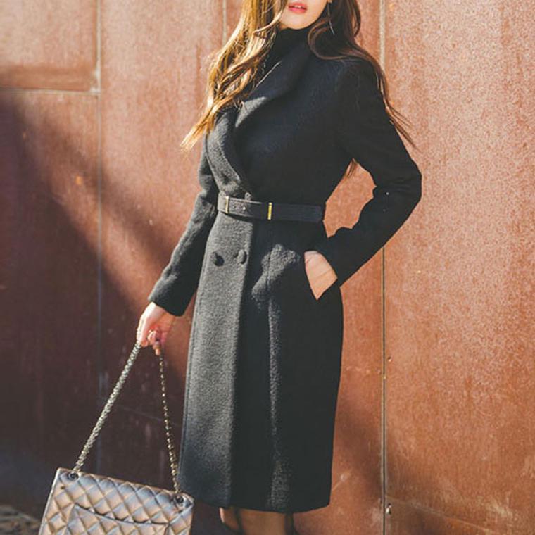 チェスター コート Pコート ウエストベルト 膝上丈 大人 デート 合コン