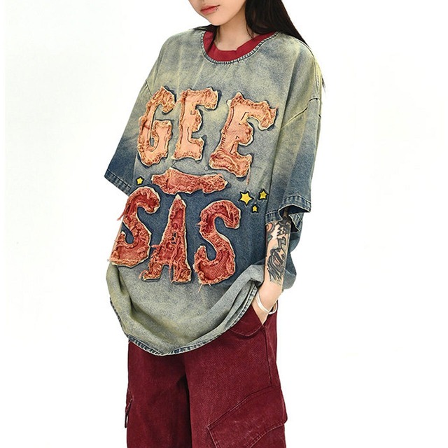 ヴィンテージロゴダメージライクビッグTシャツ 1col   R01670