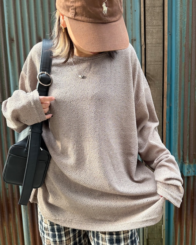 calm sheer knit pullover <2color>
