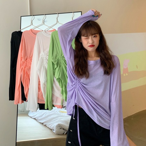 ✞ Tシャツ ラウンドネック♥カワイイ♥サイドギャザーレーストップス ✞ゴスロリ SM ミリ 甘ロリ クラロリ 和ロリ エレガント 黒ロリ 姫ロリ 華ロリ BB-BB2142523