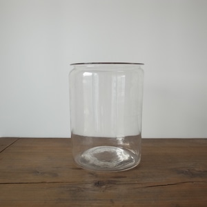 Clear glass jar