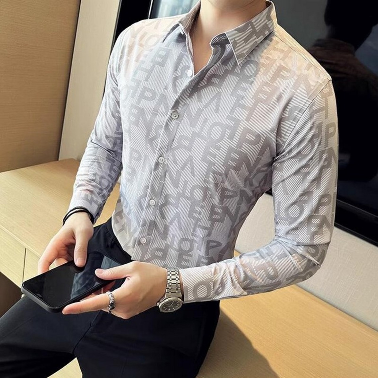 letter print shirt tops 00251