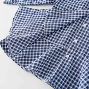 春カジュアルチェック柄ワンピース