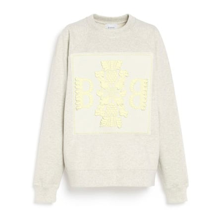 BARRIE THISTLE LOGO SWEAT WHITE LEAD/HONEY SUCKLE
