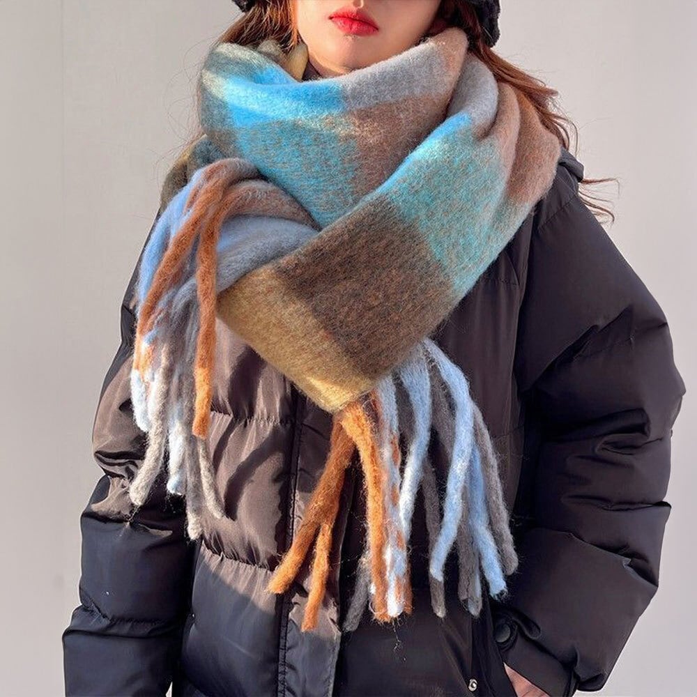 カシミヤ風 マフラー レディース 大判 秋冬 防寒 保温 おしゃれ 大人 かわいい きれいめ フェミニン チェック柄 ストール 大人可愛い 大人女子