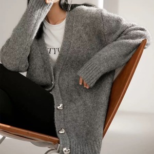 ハートボタンカーディガン　00429