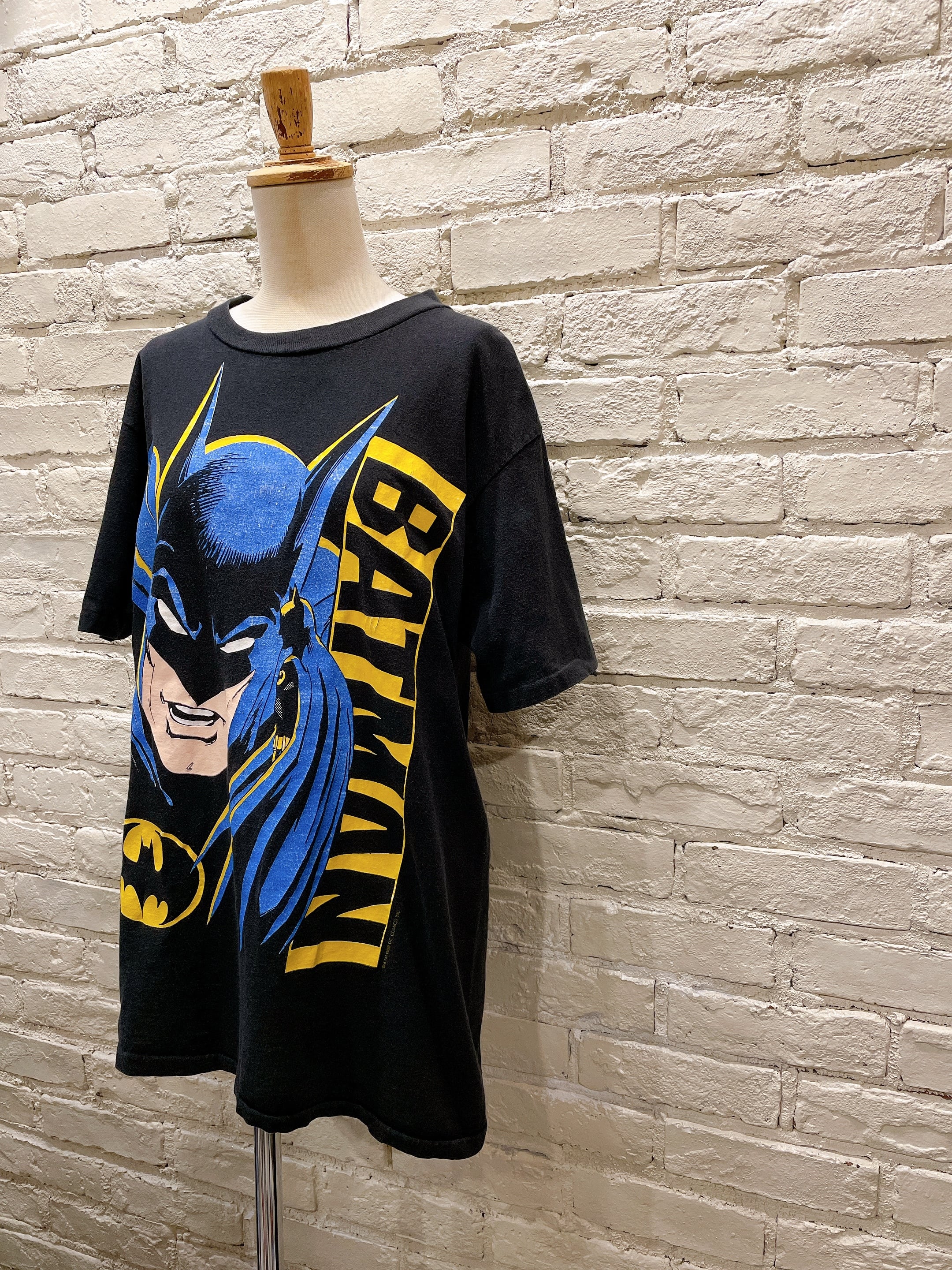 【80s】USA製 BAT MAN ロゴ プリント ムービー Tシャツ グレー