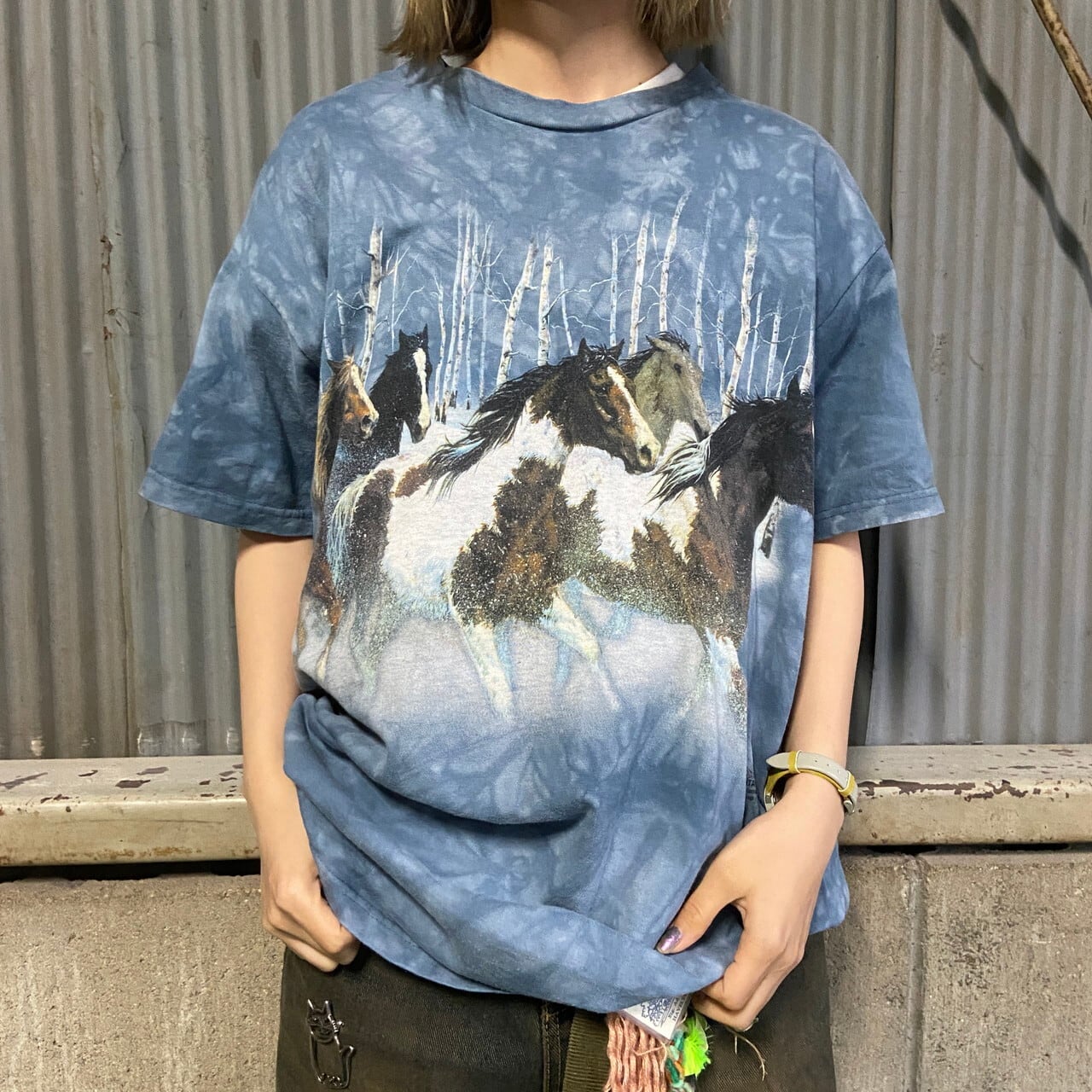 vintage タイダイ染め Tシャツ ブラック