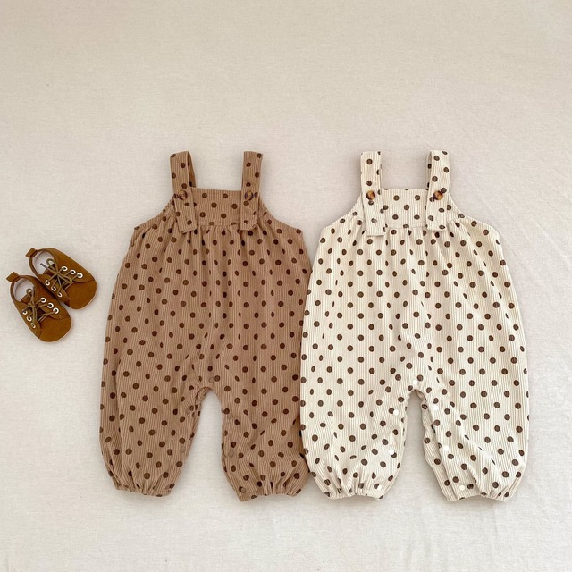 【BABY】秋新作　ドットサロペット