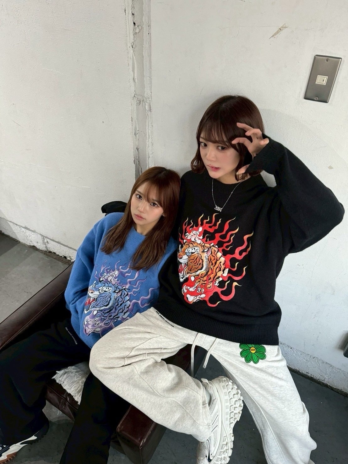 Fire Tiger knit/black | チュウカタベタイ