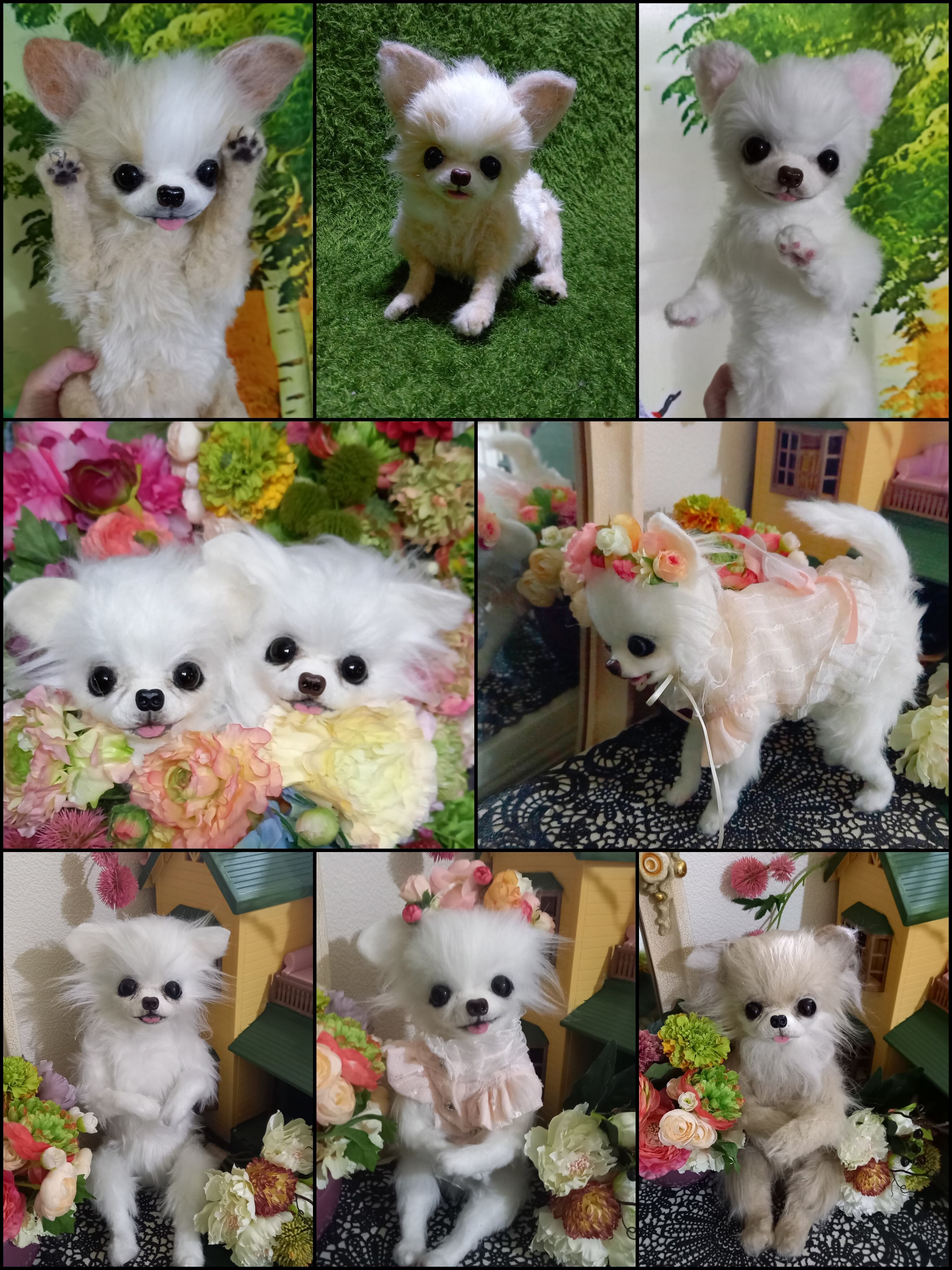 オーダー受付いたします♥️ 実物大 チワワ 愛犬 分身 ぬいぐるみ 羊毛