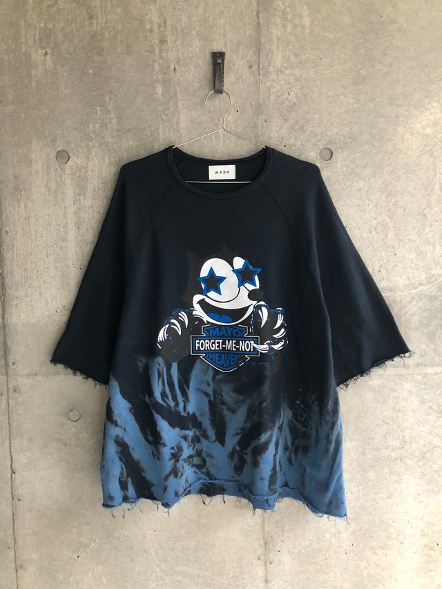 FELXX PANTHER FIRE RAGLAN SWEAT CUT SEW - BLACK×BLUE