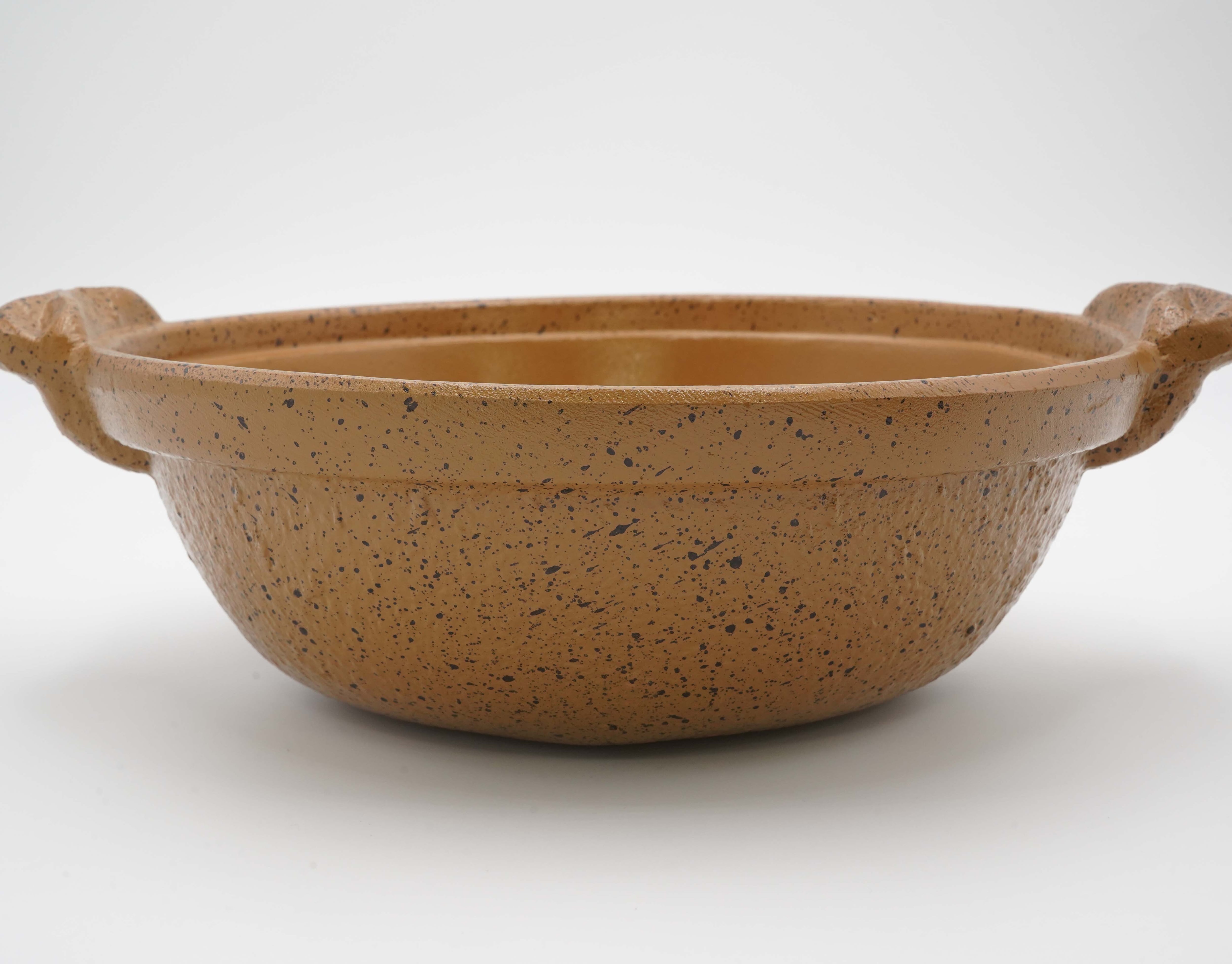 土鍋風鍋（黄瀬戸・白仕上） 21cm | 砺波商店