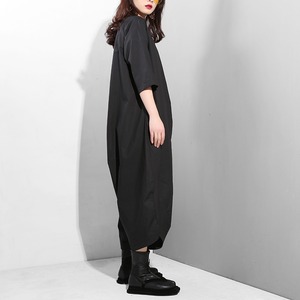 Black Wide Leg Overall / ブラック ワイドレッグ オーバーオール