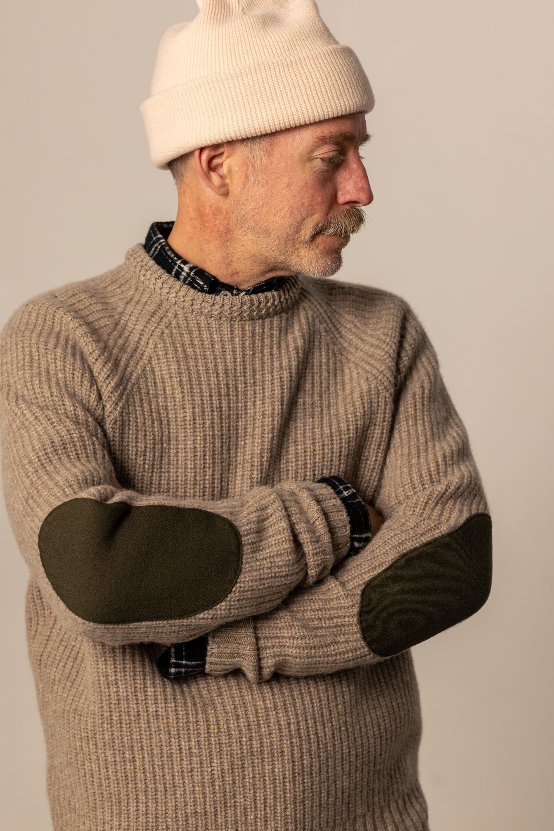 FUJITO(フジト) Rib Knit Sweater | サウスオレンジ｜メンズ