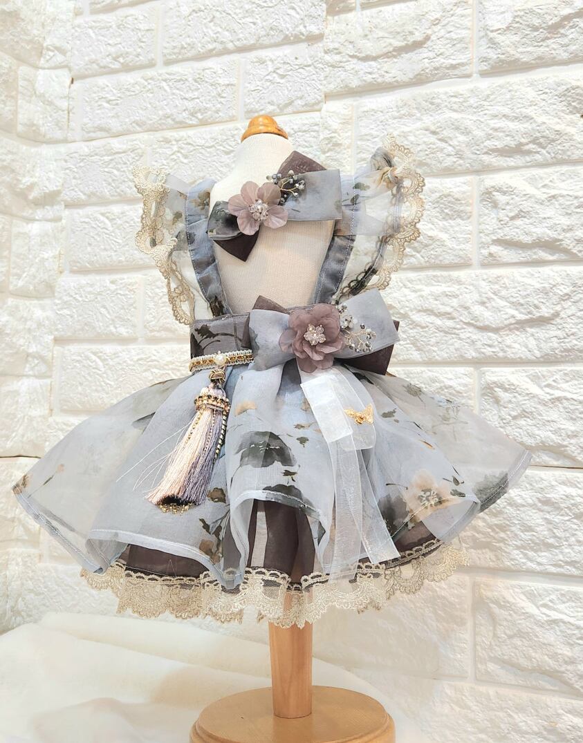 予約【Loocia】Hanbok Dress (Gray)