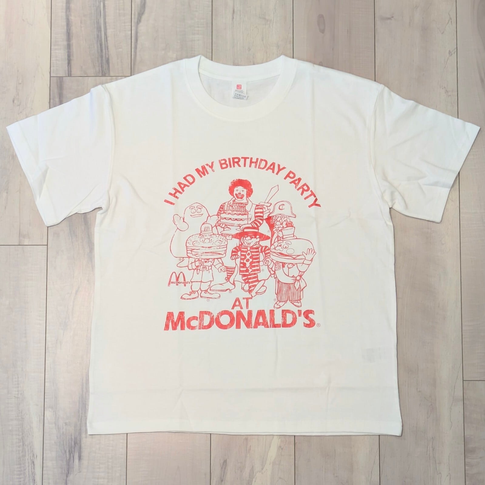 【 McDonald's ( マクドナルド )】『 I HAD MY BIRTHDAY PARTY 』Tシャツ / ロナルド・マクドナルド / ドナルド〚アメリカン雑貨 アメトイ〛