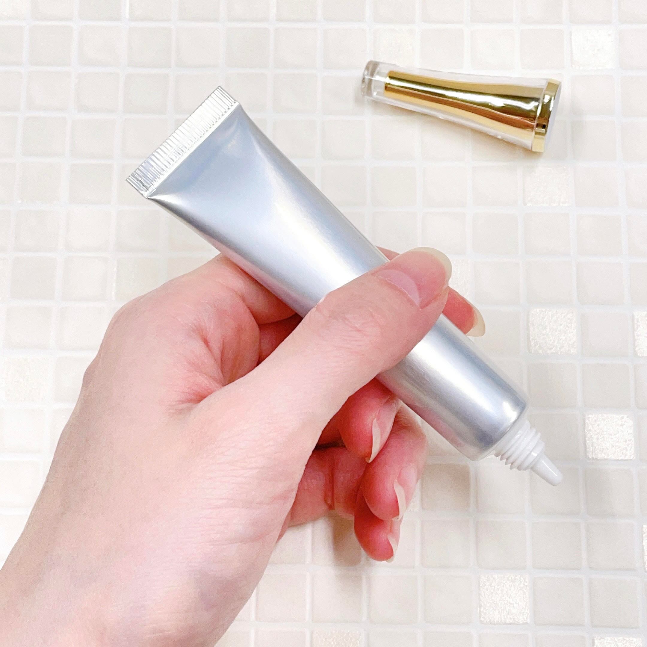 チューブ 詰替容器】20ml × 1本 ゴールドクリアキャップ プラスチック