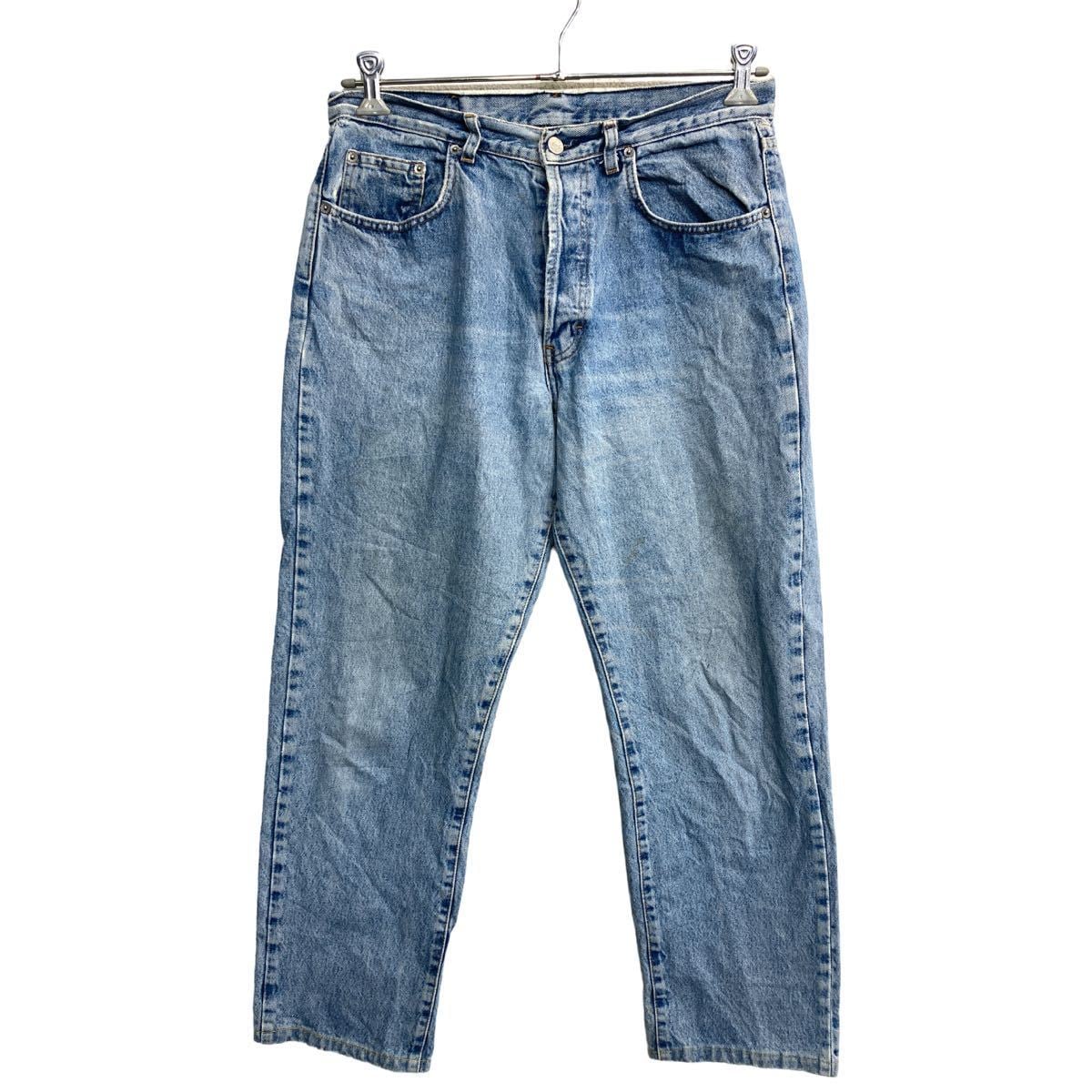 Ober デニムパンツ W36 ボタンフライ ライトビッグサイズ ブルー 古着