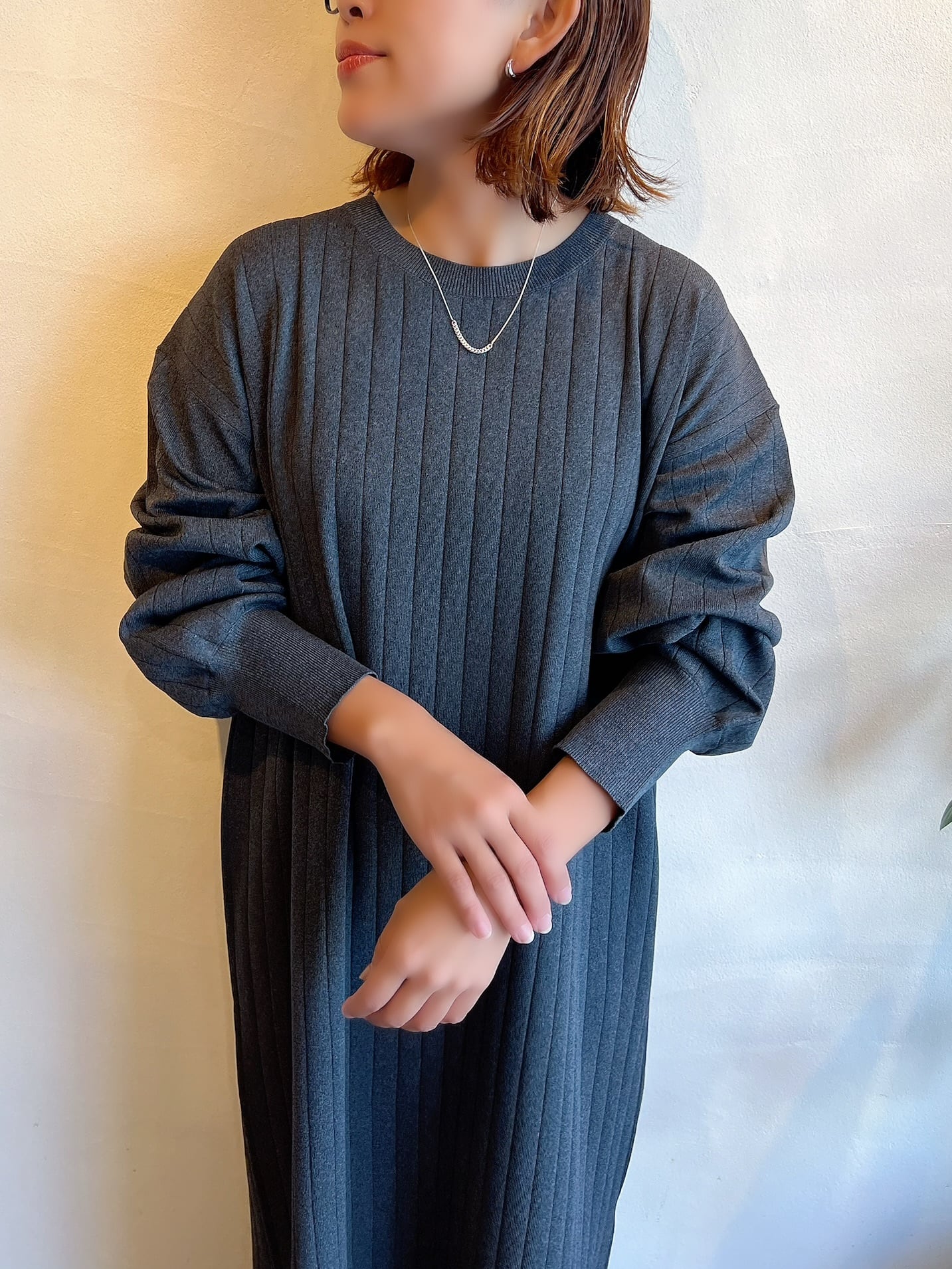 lelill / ハイテクワイドリブワンピース | anouk