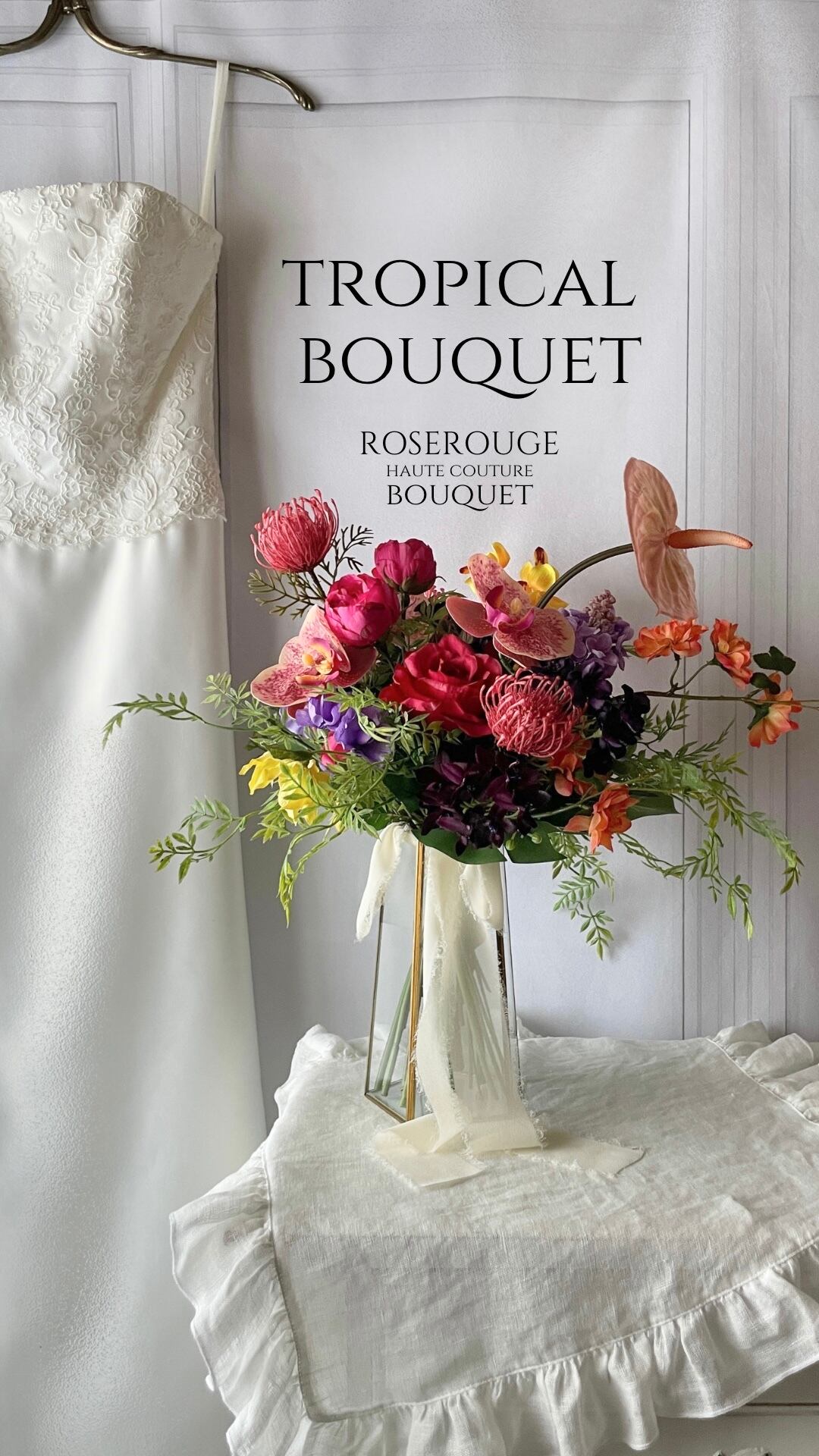 ウエディングブーケ　アーティフィシャルフラワー　胡蝶蘭　ウェルカムスペース ウエディングブーケ アーティフィシャルフラワー 胡蝶蘭 ウェルカム