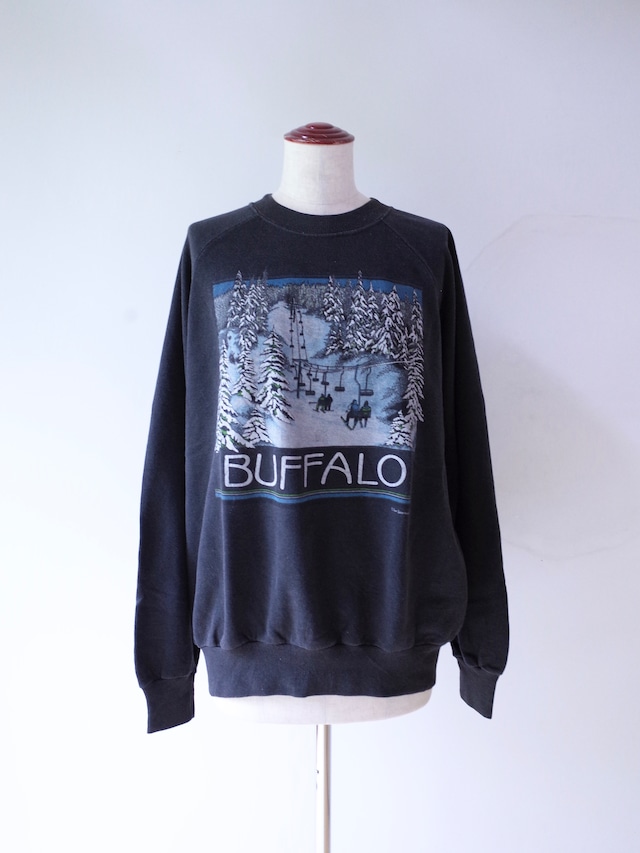 80-90s BUFFALO Ski Print Sweatshirt