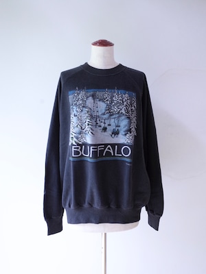 80-90s BUFFALO Ski Print Sweatshirt