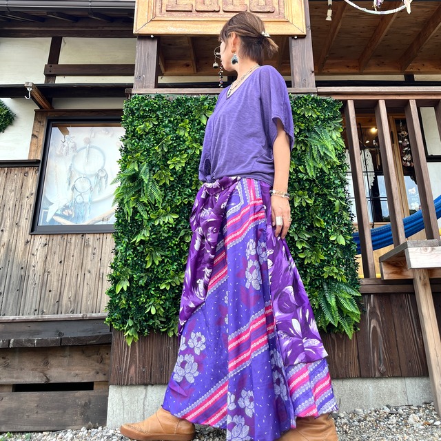 シルク巻きスカートn2108