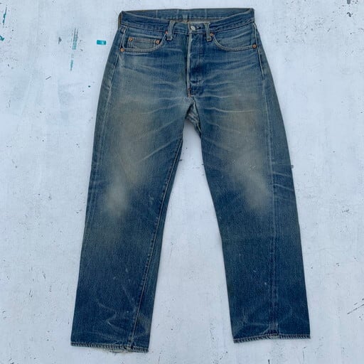 70's Levi's リーバイス 501 66後期 チェーンステッチ 78年 刻印6 縮率8％ 鬼ヒゲ ハチノス 色落ち良好 リペア有 USA製  W31位 希少 ヴィンテージ | agito vintage powered by BASE