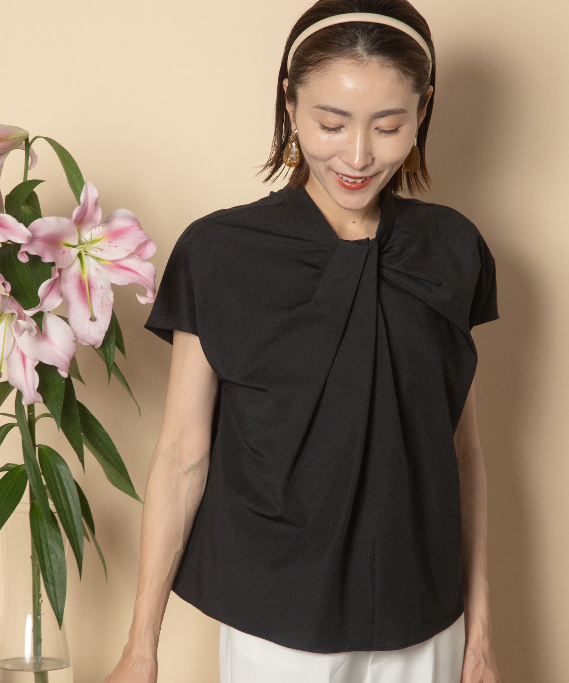 Luccaグラン山貴☆未使用！お袖レースが涼しげ♪Aライン上品ワンピース☆size9AR トップス | granyamaki official shop