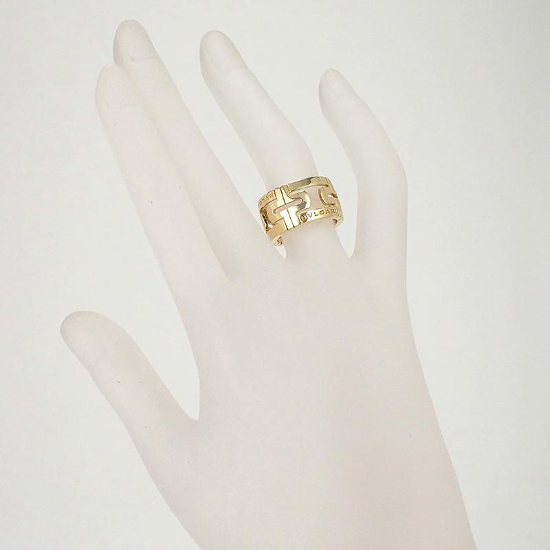 ブルガリ BVLGARI パレンテシ オープンワーク リング K18YG 仕上済