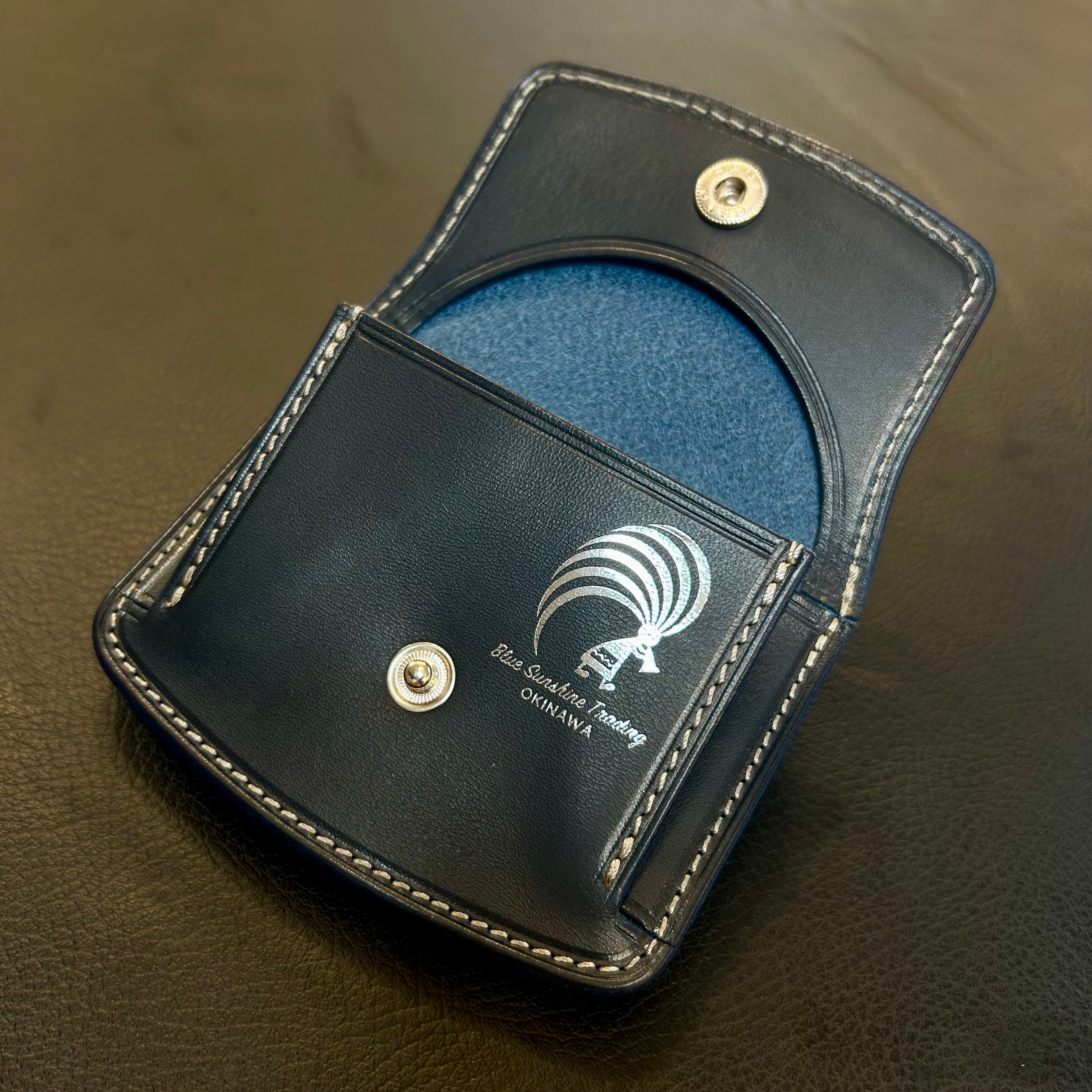 Bluesunshinetrading×6Tleatherworksコラボ マネークリップ Navy