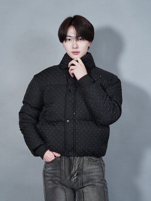 【ALUDE SELECT】Minimal polka dot puff jacket