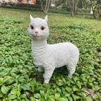 アルパカ 置物 ガーデンオーナメント 樹脂装飾 屋外 像 庭の装飾 庭用品