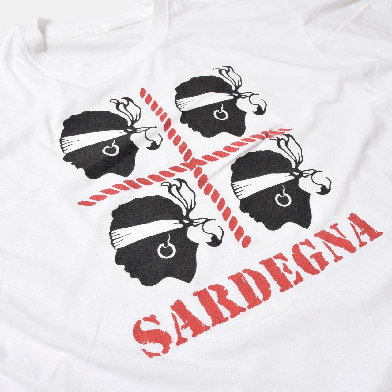 00s SARDEGNA フラッグプリントTシャツ ホワイト
