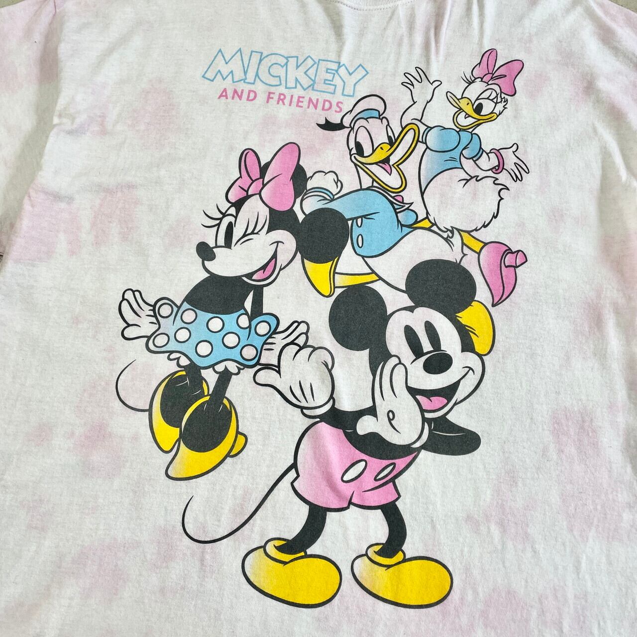 DisneyディズニーキャラクターTシャツタイダイ染めmickeyミッキー