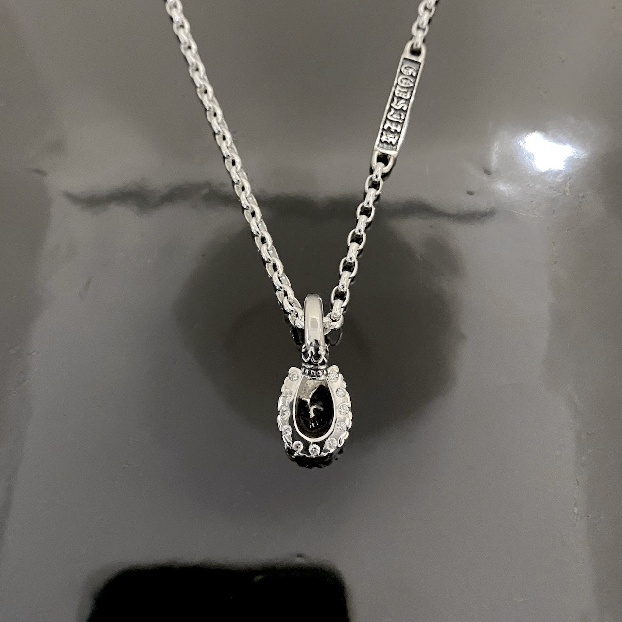 HORSESHOE : C with DIAMOND NECKLACE #1 with GODSIZE® I.D. TAG / ホースシュー : C・ダイヤモンド#1ネックレス ゴッドサイズ® I.D.タグ