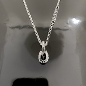 HORSESHOE : C with DIAMOND NECKLACE #1 with GODSIZE® I.D. TAG / ホースシュー : C・ダイヤモンド#1ネックレス ゴッドサイズ® I.D.タグ