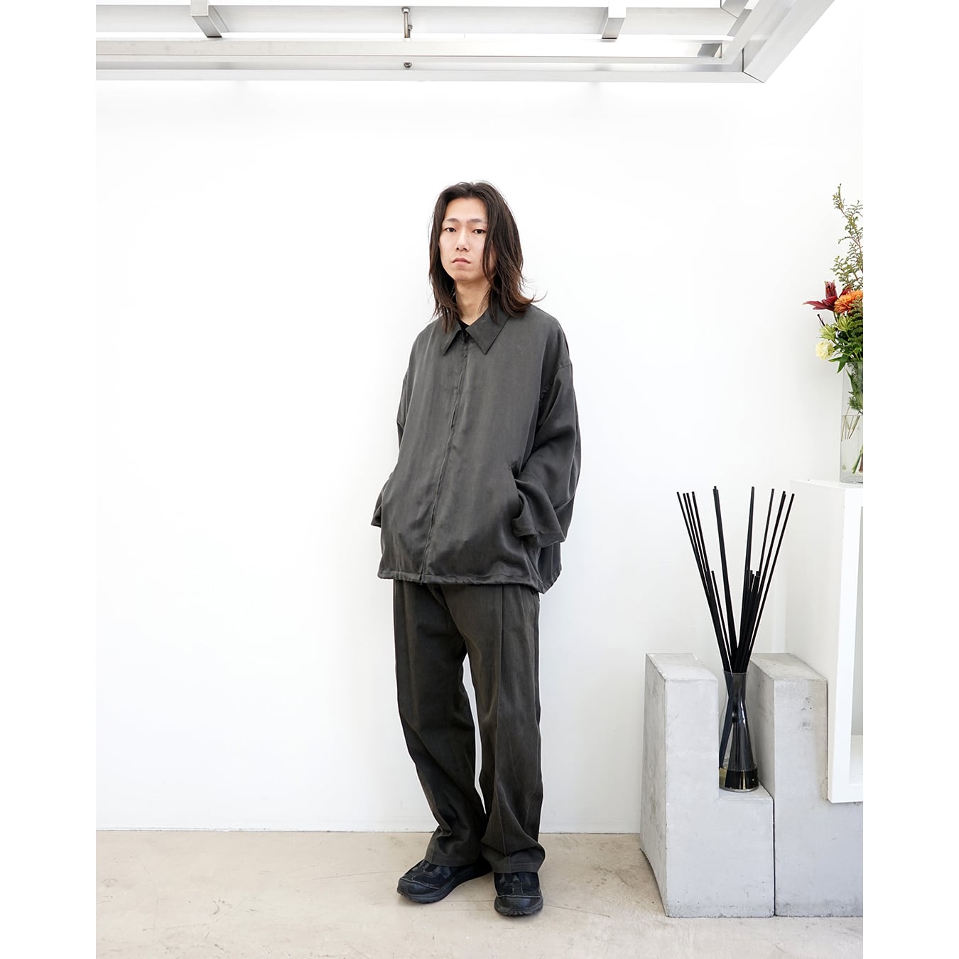 Blanc YM] (ブランワイエム) BL-26S-CDJ Cupro Drizzer JKT (Grey
