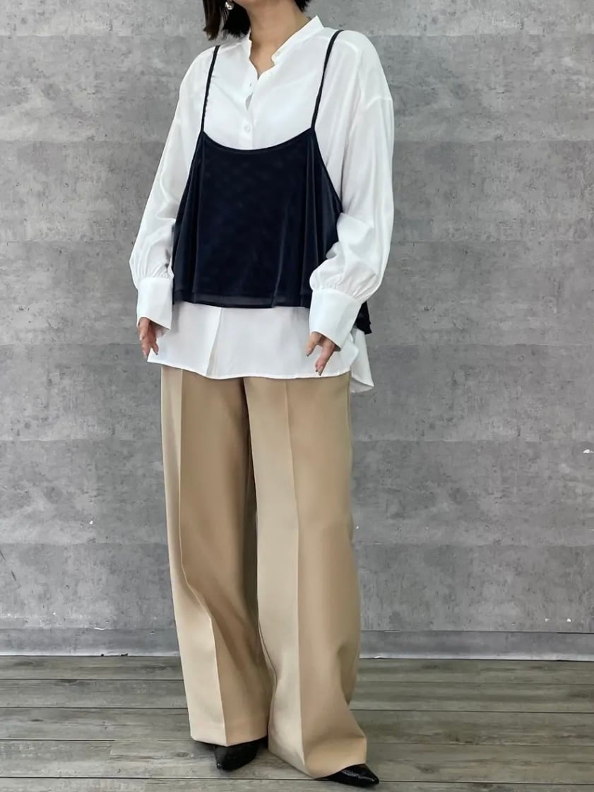 【送料無料】AnnaKerry(アンナケリー)メッシュベロアキャミソール ビスチェ 重ね着 手洗い可能 27242906